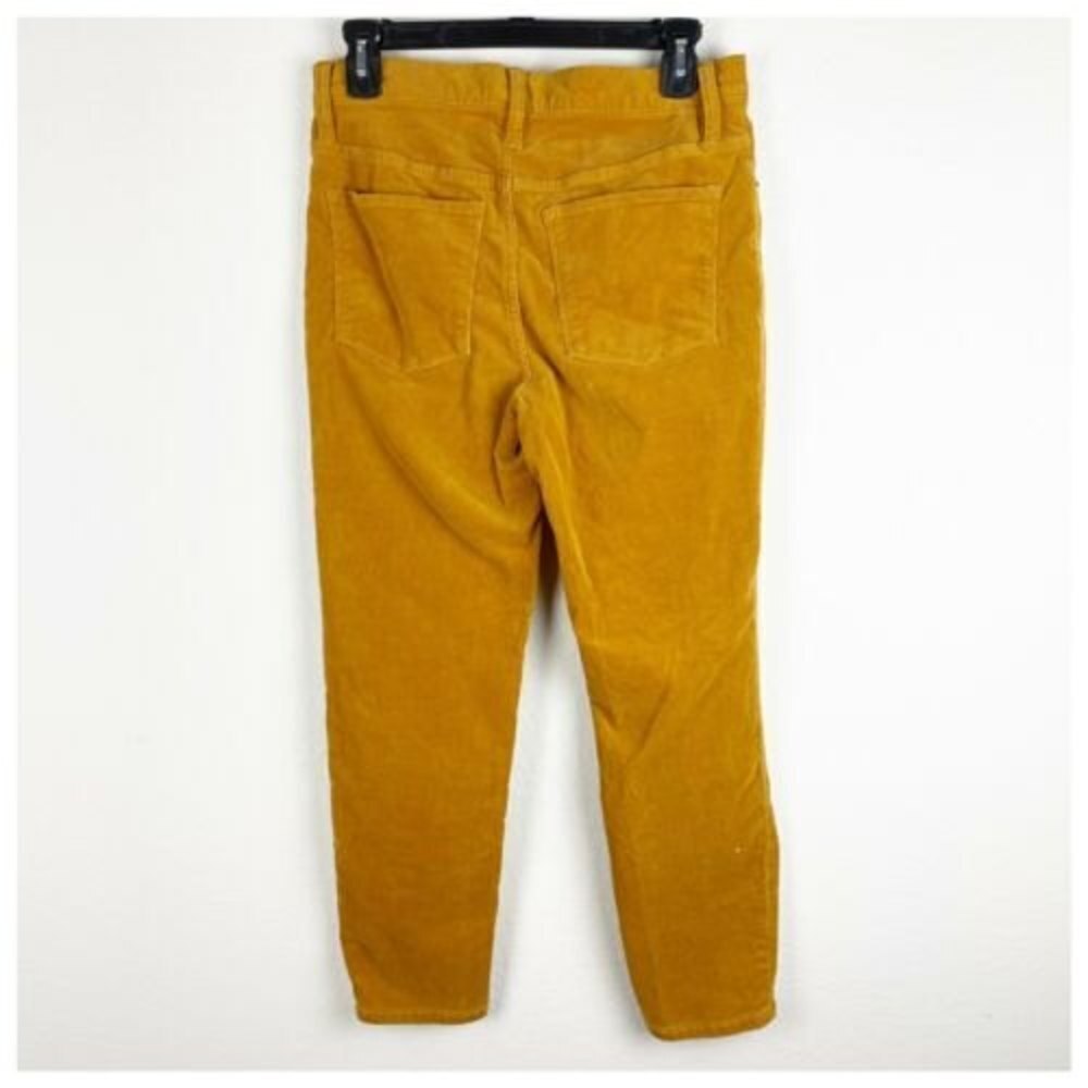 J.Crew 9” High Rise Skinny Corduroy High Rise  Jeans Mustard Yellow SZ-28 Petite - Picture 3 of 8